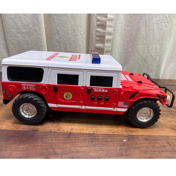 FunRise Tonka '01 Vintage Fire Rescue Hummer Truck Vehicle Lights & Sounds WORKS - Picture 1 of 16